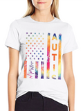 Autism Awareness USA Flag Graphic T-Shirt