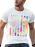 Autism Awareness USA Flag Graphic T-Shirt