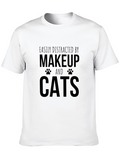 Easily Distracted by Makeup and Cats T-Shirt