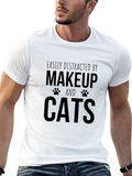 Easily Distracted by Makeup and Cats T-Shirt