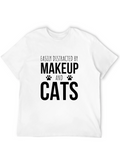 Easily Distracted by Makeup and Cats T-Shirt