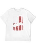 Harmonica American Flag Graphic T-Shirt