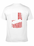 Harmonica American Flag Graphic T-Shirt