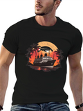 Sunset Cruise Graphic Tee - Black