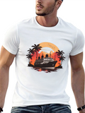 Sunset Cruise Graphic Tee - Black