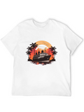 Sunset Cruise Graphic Tee - Black