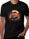 Sunset Cruise Graphic Tee - Black
