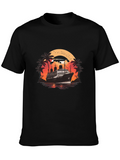 Sunset Cruise Graphic Tee - Black