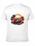 Sunset Cruise Graphic Tee - Black