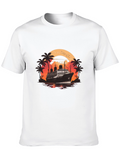 Sunset Cruise Graphic Tee - Black
