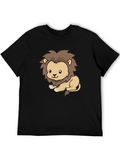 Cute Cartoon Lion Graphic Tee