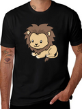 Cute Cartoon Lion Graphic Tee