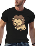 Cute Cartoon Lion Graphic Tee