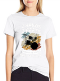 Drummer T-Shirt: 2 Hands 2 Feet - No Beats