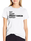 Eat Sleep Breast Cancer Repeat T-Shirt
