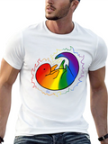 Pride Otter Graphic Tee - Black Unisex T-Shirt