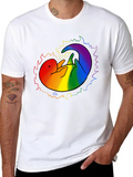 Pride Otter Graphic Tee - Black Unisex T-Shirt