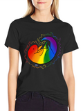 Pride Otter Graphic Tee - Black Unisex T-Shirt