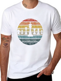 Retro Chess Piece T-Shirt - Sunset Design
