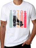70s Roller Skates Disco Derby Retro Classic Cotton Tee – Unisex Comfort For Any Season