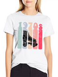 70s Roller Skates Disco Derby Retro Classic Cotton Tee – Unisex Comfort For Any Season
