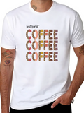 But First Coffee Graphic Tee - Leopard Print