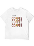 But First Coffee Graphic Tee - Leopard Print