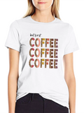 But First Coffee Graphic Tee - Leopard Print