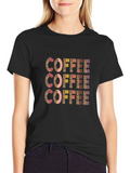 But First Coffee Graphic Tee - Leopard Print
