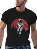 Astronaut Morocco Flag T-Shirt