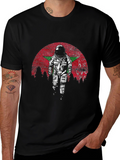 Astronaut Morocco Flag T-Shirt