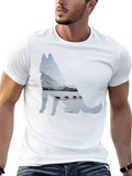 Husky Dog Sledding Graphic Tee - Black