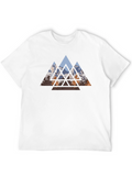 Geometric Mountain Black T-Shirt