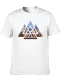 Geometric Mountain Black T-Shirt