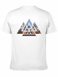 Geometric Mountain Black T-Shirt