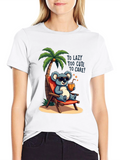 Lazy Koala Beach T-Shirt - Too Cute to Care!