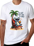 Lazy Koala Beach T-Shirt - Too Cute to Care!