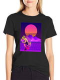 Retro Wave Rollerblade T-Shirt