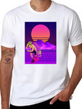 Retro Wave Rollerblade T-Shirt