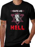 Cute as Hell T-Shirt Gothic Satanic Cat