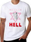 Cute as Hell T-Shirt Gothic Satanic Cat