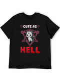 Cute as Hell T-Shirt Gothic Satanic Cat