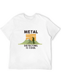 Metal Detecting is Cool Black Graphic Tee