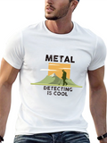 Metal Detecting is Cool Black Graphic Tee