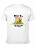 Metal Detecting is Cool Black Graphic Tee