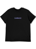 Garbage Glitch Text Black Graphic Tee