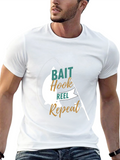Fishing T-Shirt: Bait Hook Reel Repeat