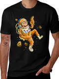Astronaut Monkey T-Shirt - Banana Space Adventure