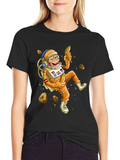 Astronaut Monkey T-Shirt - Banana Space Adventure