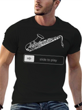 Saxophone Slide to Play Graphic T-Shirt